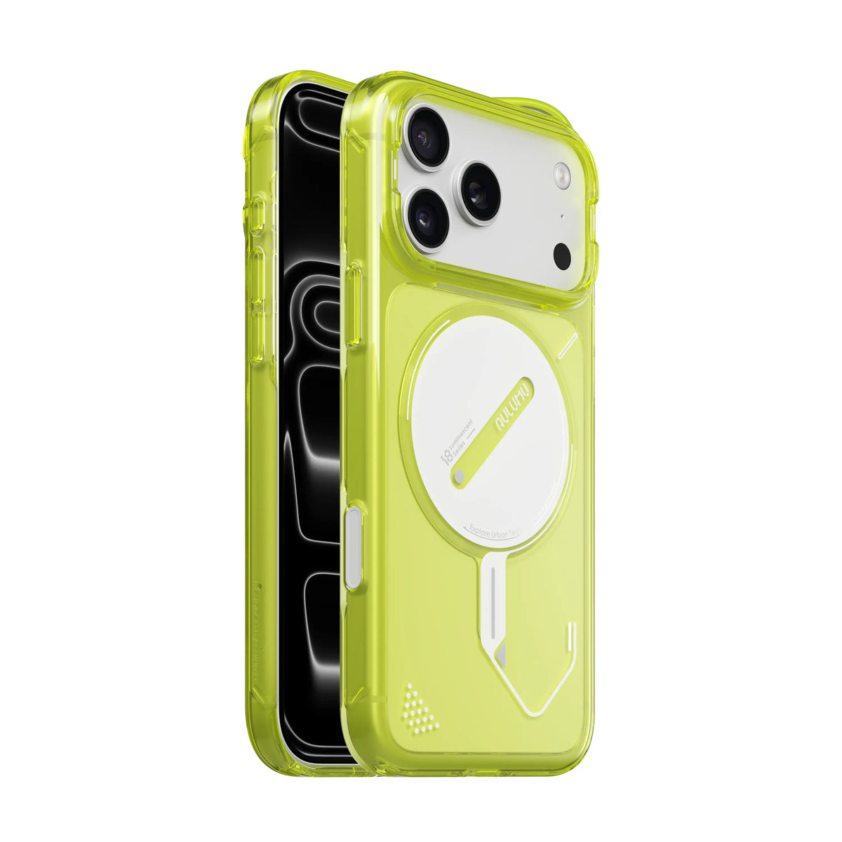 Aulumu Transparent Luminous Case With Camera Control Cover for iPhon 18 Pro - A18