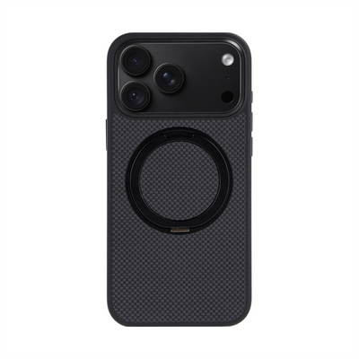 A-Case Aramid Fiber Phone Case With Stand For iPhone 18 Pro - Desen
