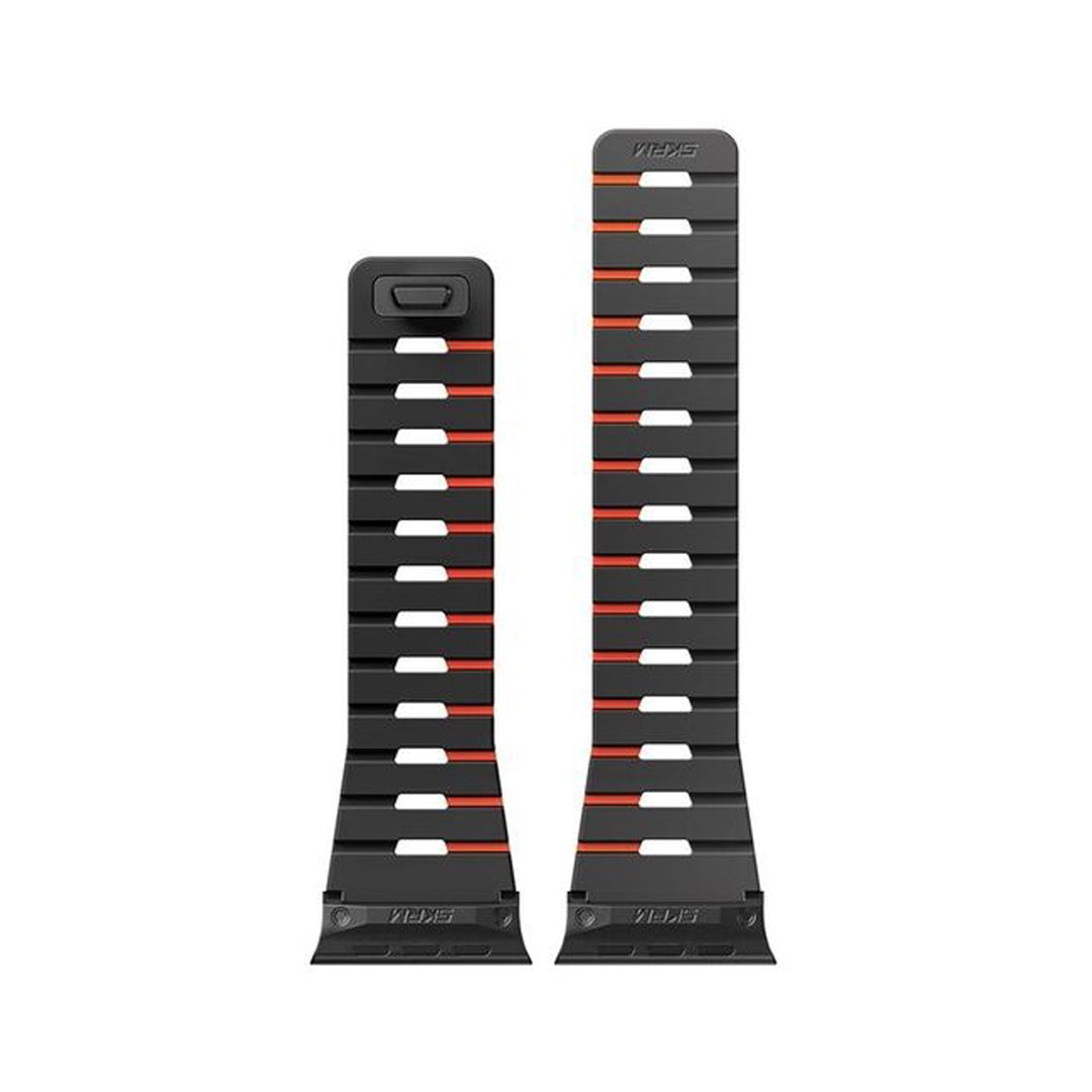 Skinarma Gemini Magnetic Apple Watch Strap 49/46/45/44mm - Black/Orange