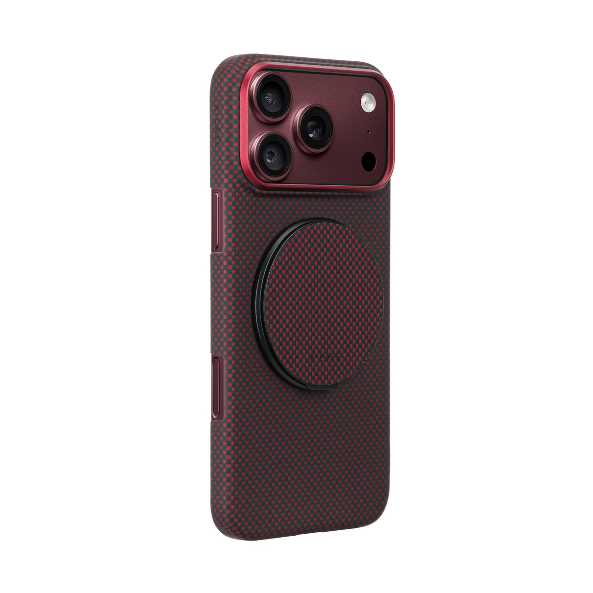 A-Case Aramid Fiber Phone Case With Grip 2 in 1 For iPhone 18 Pro Max - Desen
