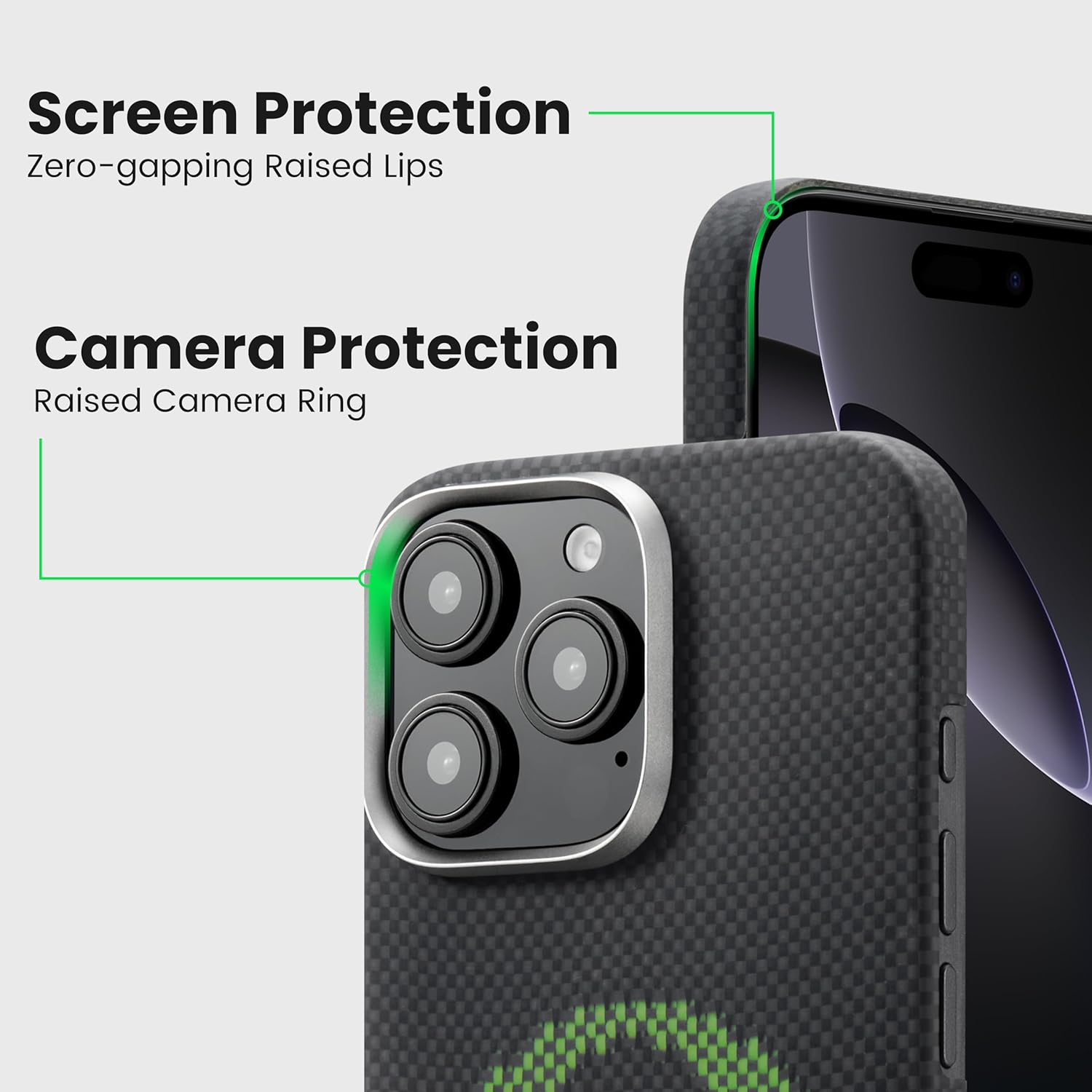 Aries Collaborative Luminous Case Tactile Woven Case for iPhone 16 Pro - Alien