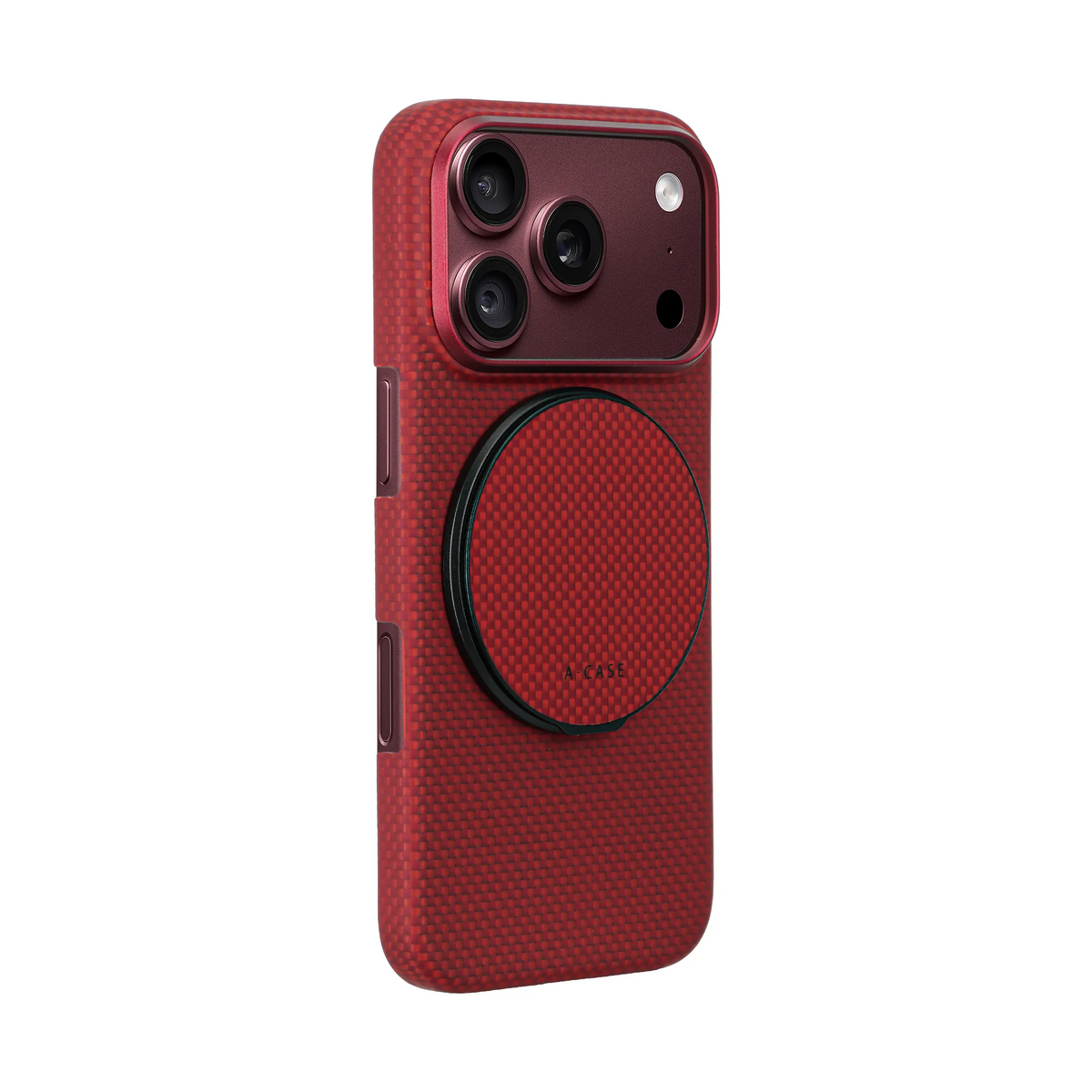 A-Case Aramid Fiber Phone Case With Grip 2 in 1 For iPhone 18 Pro Max - Desen