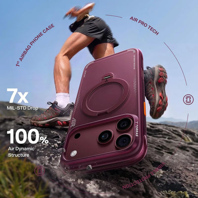 Torras Magnetic Shockproof Case With Stand for iPhone 17/18 Pro - Ostand Q3 Air