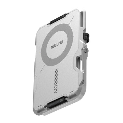 Aulumu Multi-Tool Magnetic Metal Wallet Genuine Leather Cover MagSafe - G03