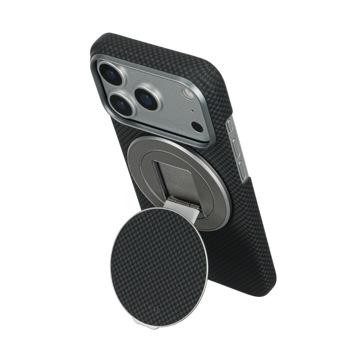 A-Case Aramid Fiber Phone Case With Grip 2 in 1 For iPhone 18 Pro Max - Desen