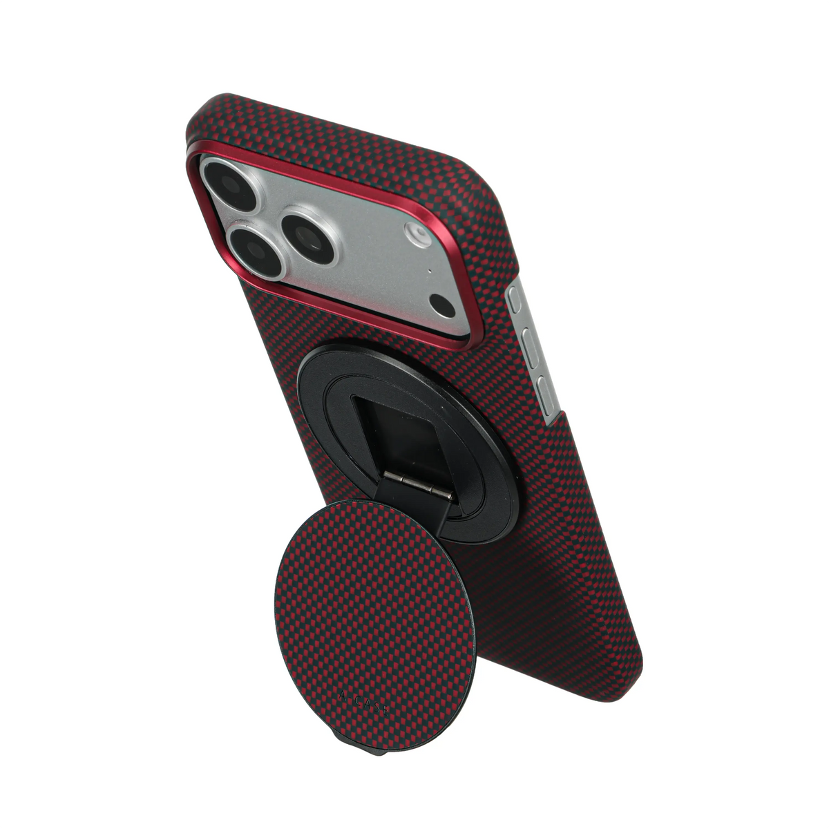 A-Case Aramid Fiber Phone Case With Grip 2 in 1 For iPhone 18 Pro Max - Desen