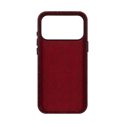 A-Case Genuine Leather Crocodile Pattern Case for iPhone 18 Pro Max – Javan
