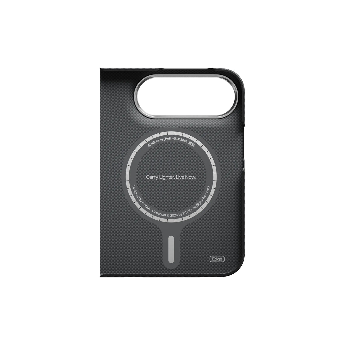 Pitaka Edge Aramid Fiber Case With PitaTap Camera Control For iPhone Duo - Black/Gray