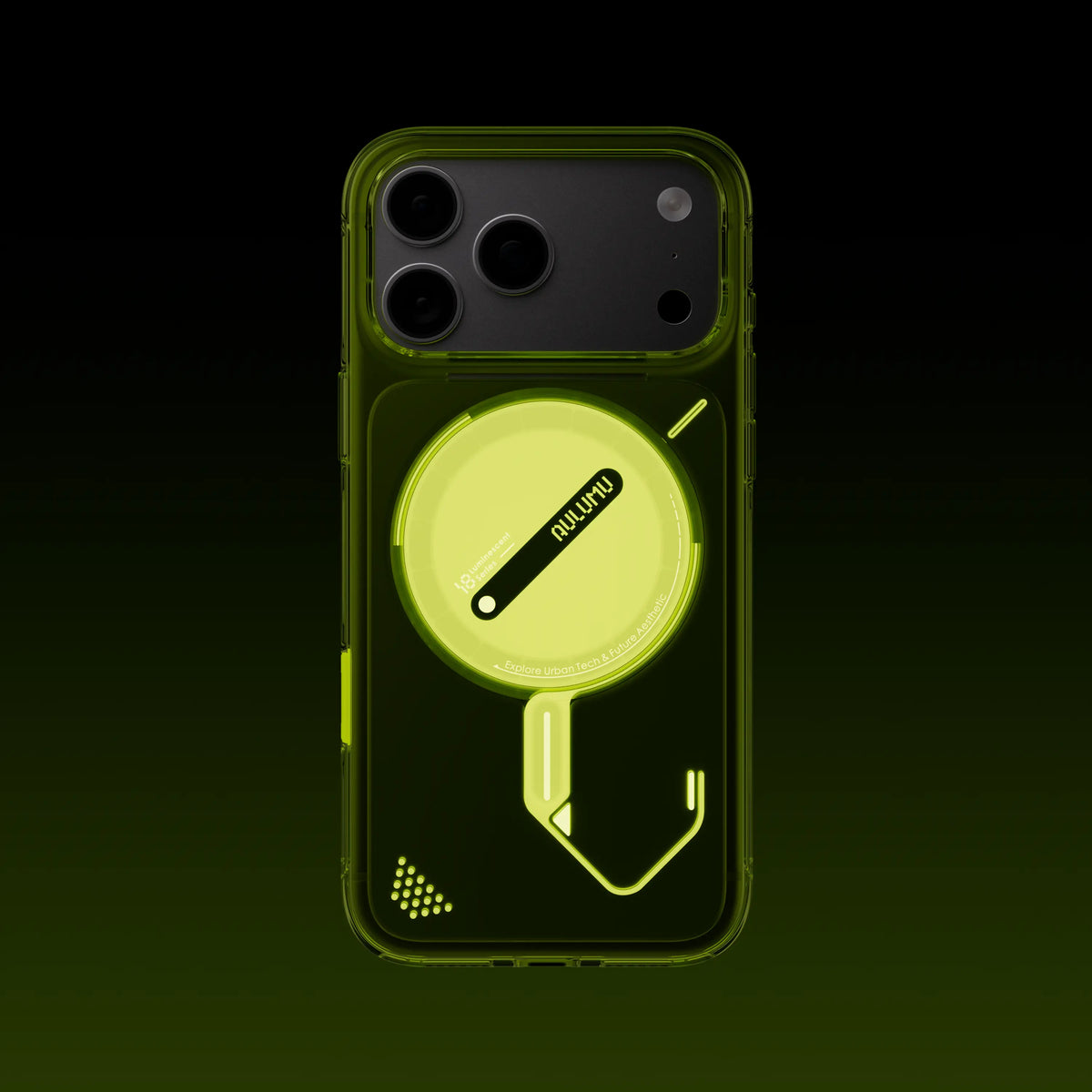 Aulumu Transparent Luminous Case With Camera Control Cover for iPhon 18 Pro - A18