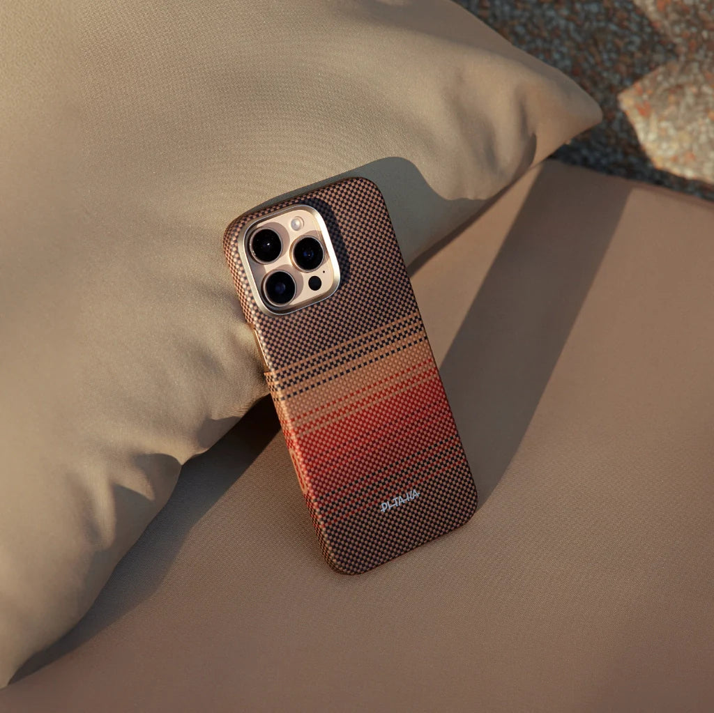 Pitaka Tactile Woven Case With PitaTap Camera Control for iPhone 16 Pro Max - Sunset