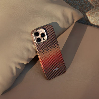 Pitaka Tactile Woven Case With PitaTap Camera Control for iPhone 16 Pro Max - Sunset