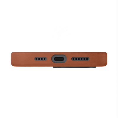 Uniq Lyden Vegan Leather Case For iPhone 16 Series - Dark Peach