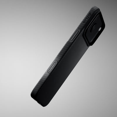 Pitaka Aramid Fiber Ultra-Slim Case With PitaTap Camera Control for iPhone 17 Pro - Black/Gray