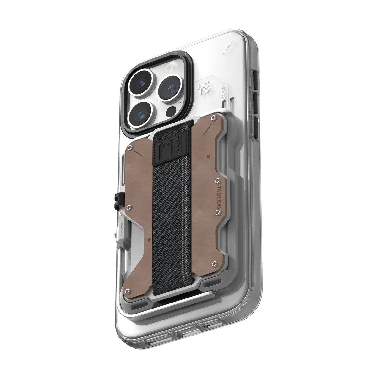 Aulumu Multi-Tool Magnetic Metal Wallet Genuine Leather Cover MagSafe - G03