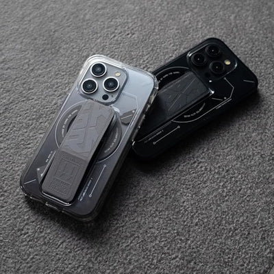 Skinarma HELIO Mag-Charge iPhone 16 Series with Grip Stand - Black
