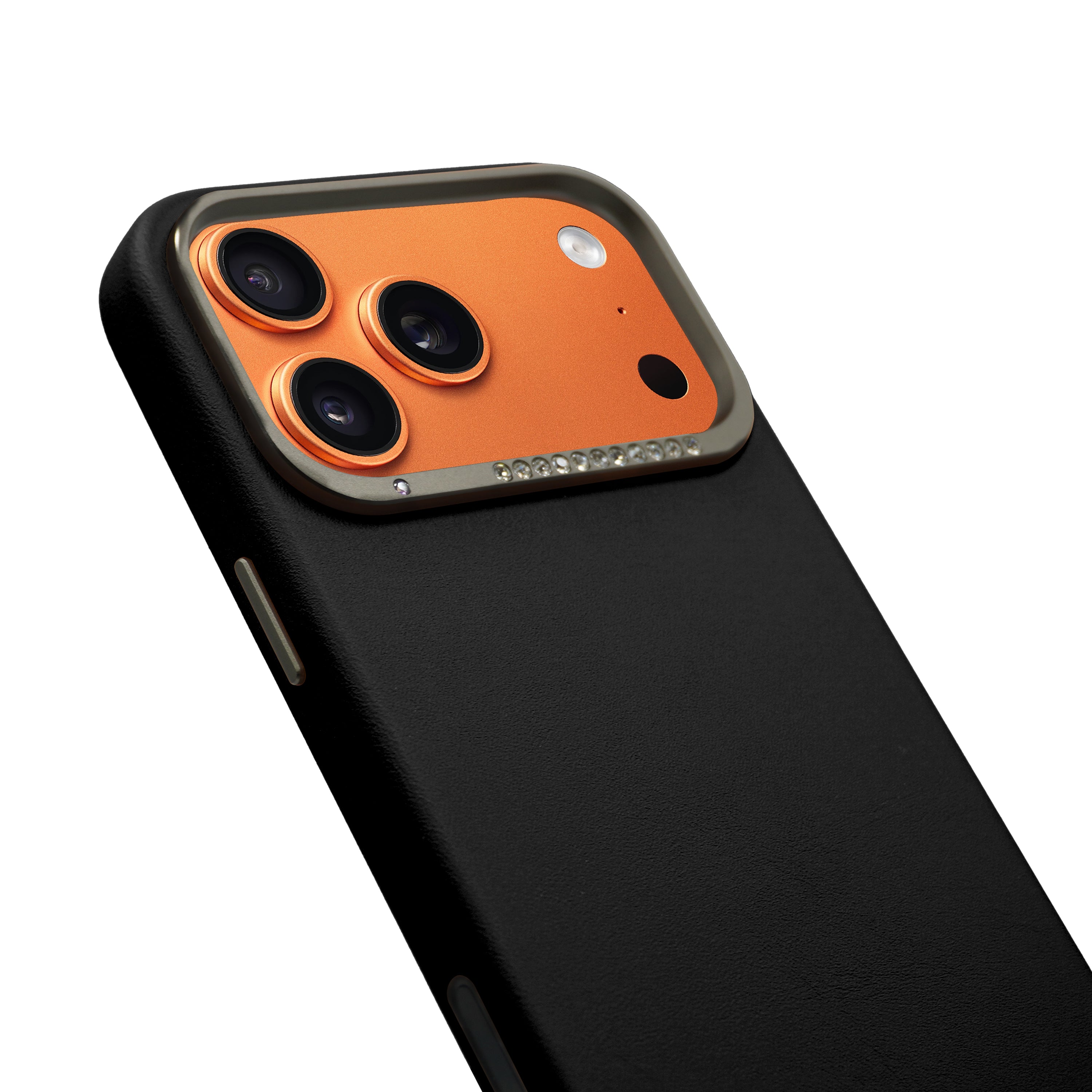 A-Case Vegan Leather Crystal Rhinstones Case for iPhone 17 Pro Max - Alimli