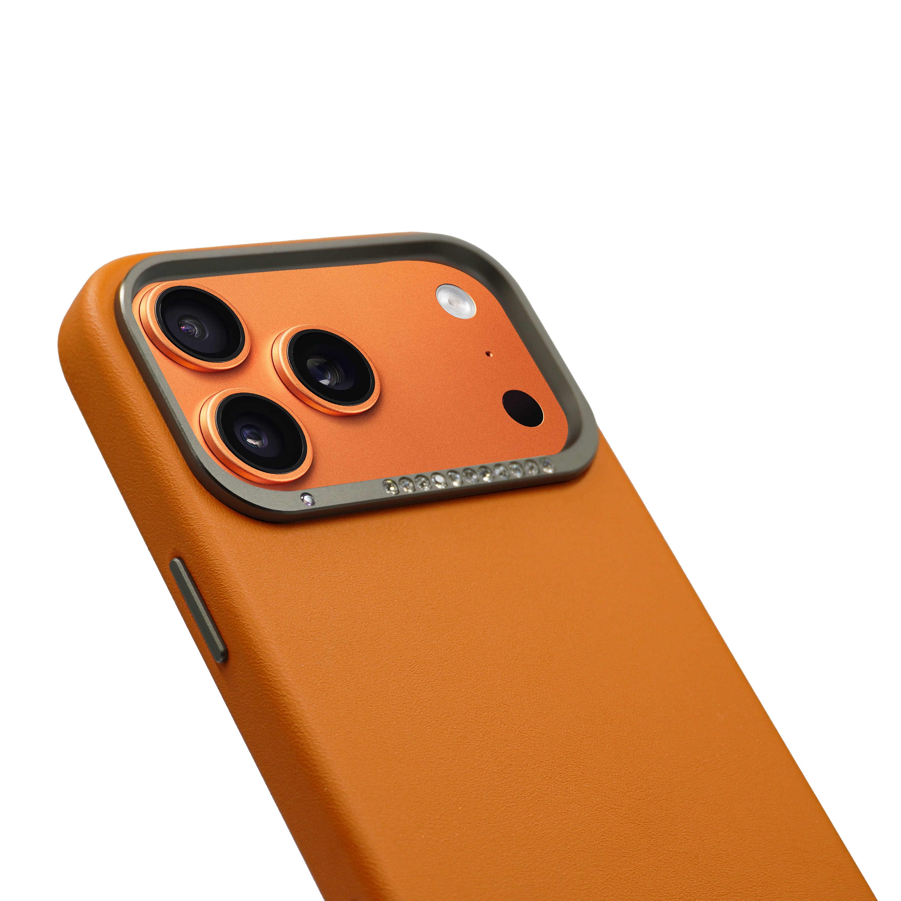 A-Case Vegan Leather Crystal Rhinstones Case for iPhone 17 Pro Max - Alimli