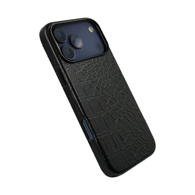 A-Case Genuine Leather Case for iPhone 17 Pro Max With Crocodile Pattern - Javan