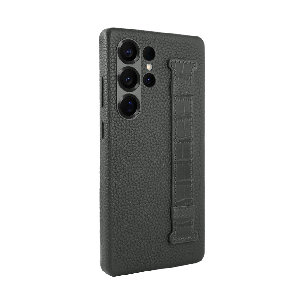 A-Case Genuine Leather Case For S25 Ultra With Strap - Amur Pro