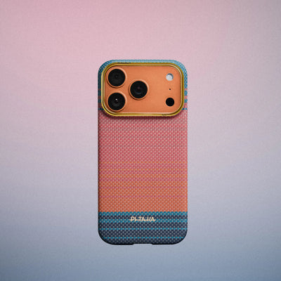 Pitaka Ultra-Slim Case With PitaTap Camera Control for iPhone 17 Pro Max - Sunset California Dream 04