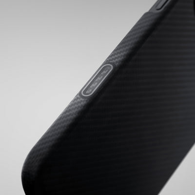 Pitaka Aramid Fiber Ultra-Slim Case With PitaTap Camera Control for iPhone 17 Pro - Black/Gray