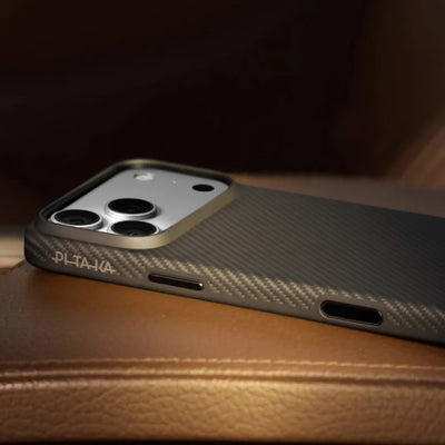 Pitaka Aramid Fiber Ultra-Guard Case for iPhone 17 Pro - Black/Gray