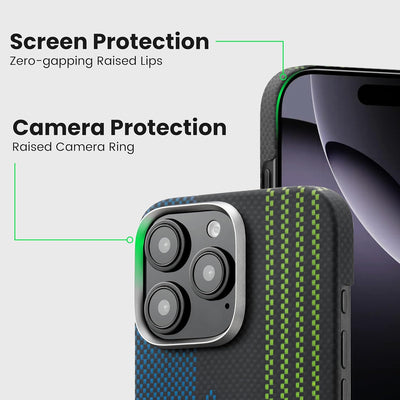 Aries Collaborative Luminous Case Tactile Woven Case for iPhone 16 Pro Max  - Credit Card