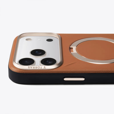 Torras Ostand Q3 VegSkin for iPhone 17 Series - Brown