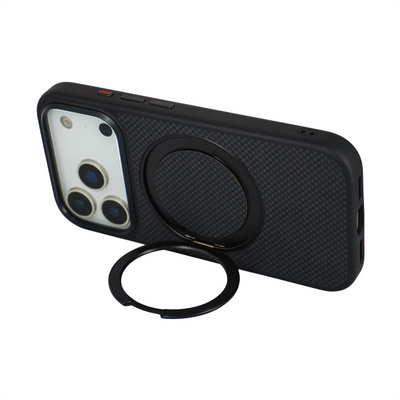 A-Case Aramid Fiber Phone Case With Stand For iPhone 18 Pro - Desen