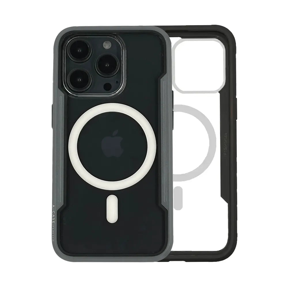 Asker Series For iPhone 15 Pro Max - Black/Gray