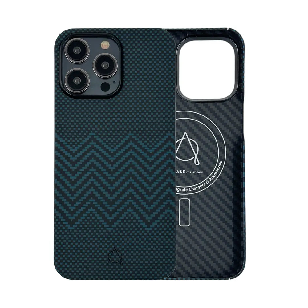 Zikzak Aramid Fiber Case For iPhone 15 Pro Max - Blue