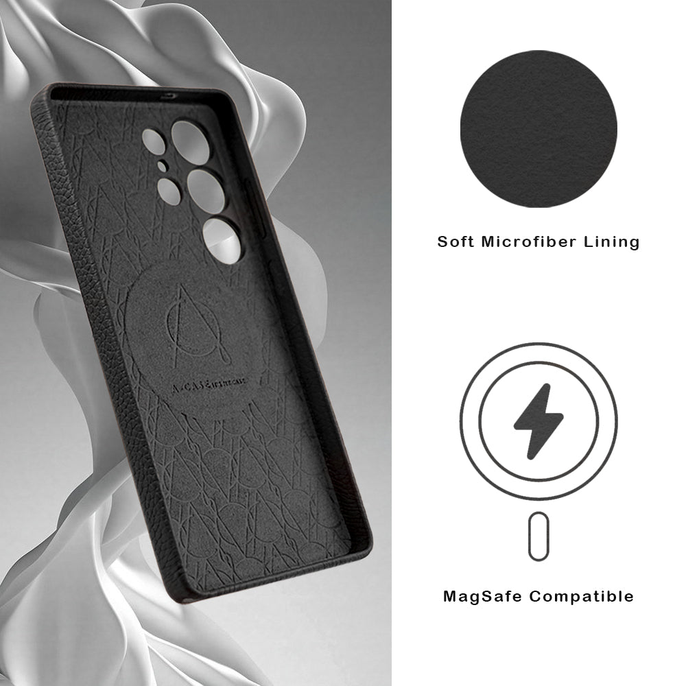 A-Case Genuine Leather Case for Galaxy S25 Ultra - Amur