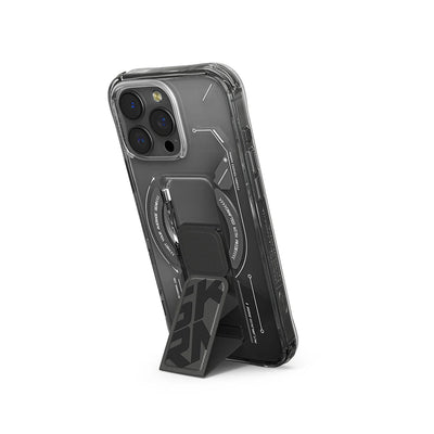 Skinarma HELIO Mag-Charge iPhone 16 Series with Grip Stand - Black
