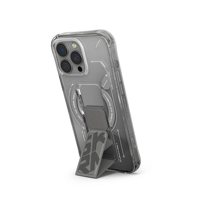 Skinarma HELIO Mag-Charge iPhone 16 Series with Grip Stand - Gray