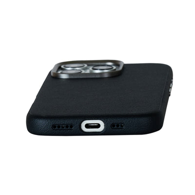 Le Prius Birman TPU Leather Case For iPhone 16 Series - Black