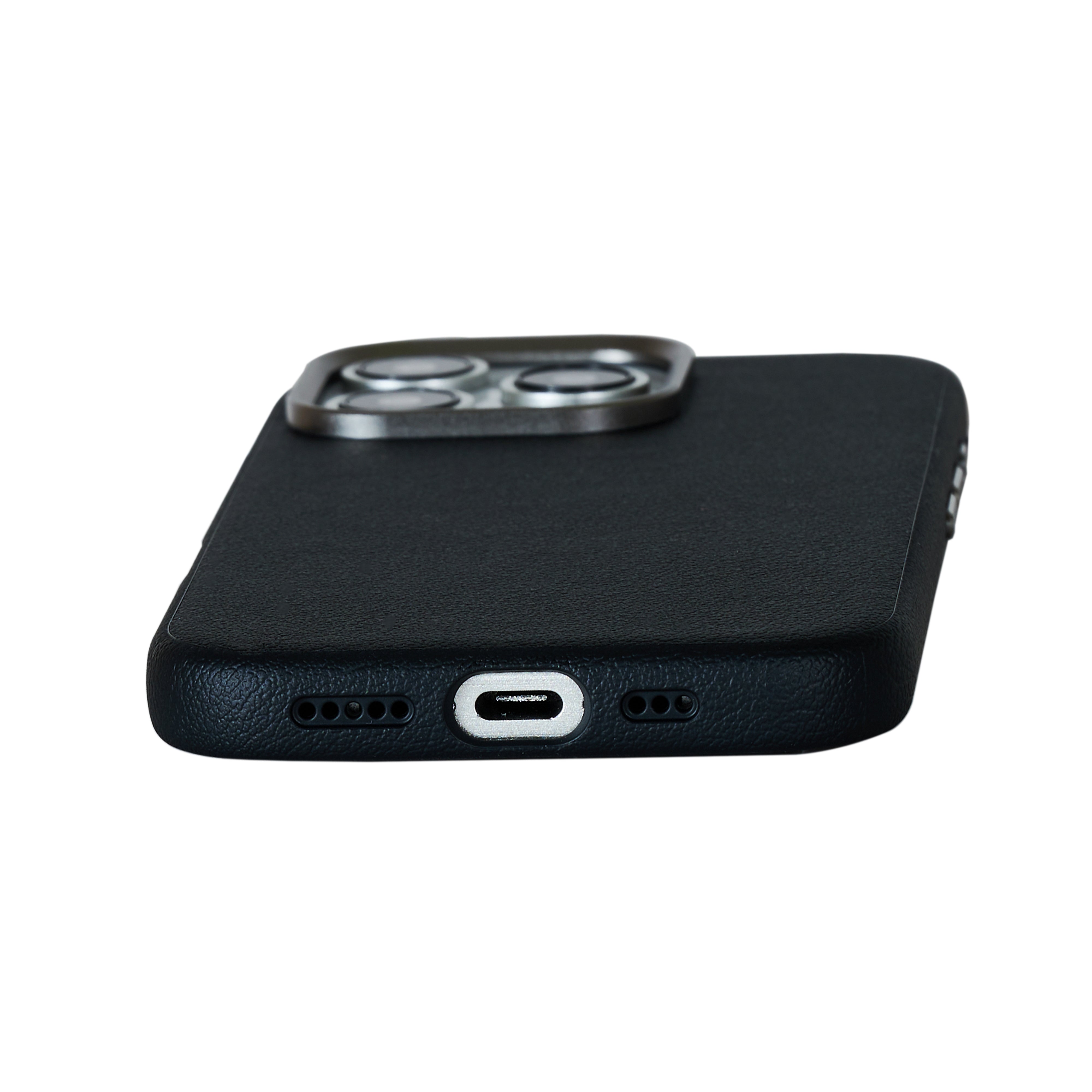 Le Prius Birman TPU Leather Case For iPhone 16 Series - Black