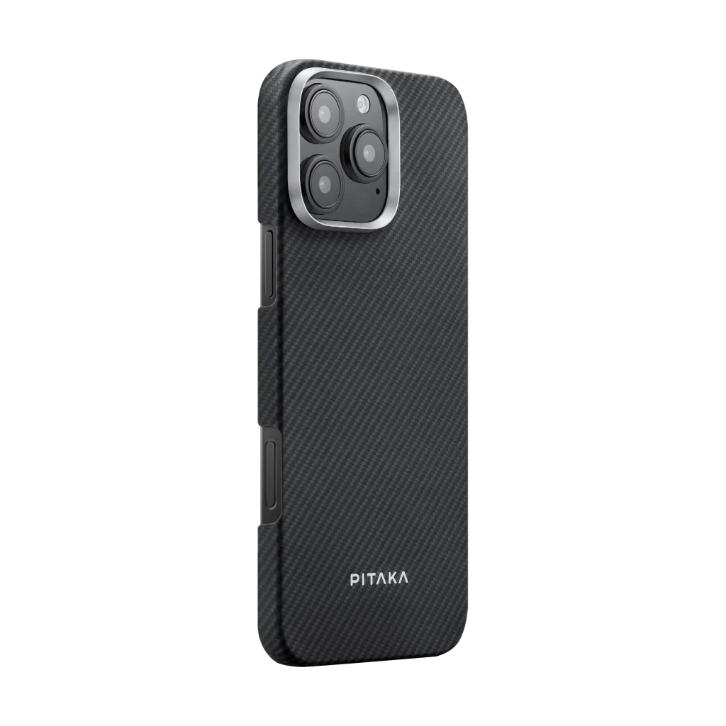 Pitaka Aramid Fiber Ultra-Slim Case for iPhone 16 Pro - Black/Gray