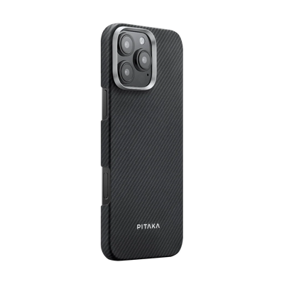 Pitaka Aramid Fiber Ultra-Slim Case for iPhone 16 Pro - Black/Gray