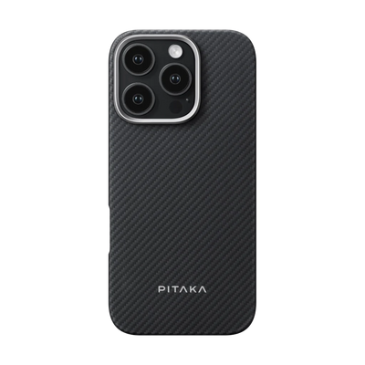 Pitaka Aramid Fiber Ultra-Slim Case for iPhone 16 Pro - Black/Gray