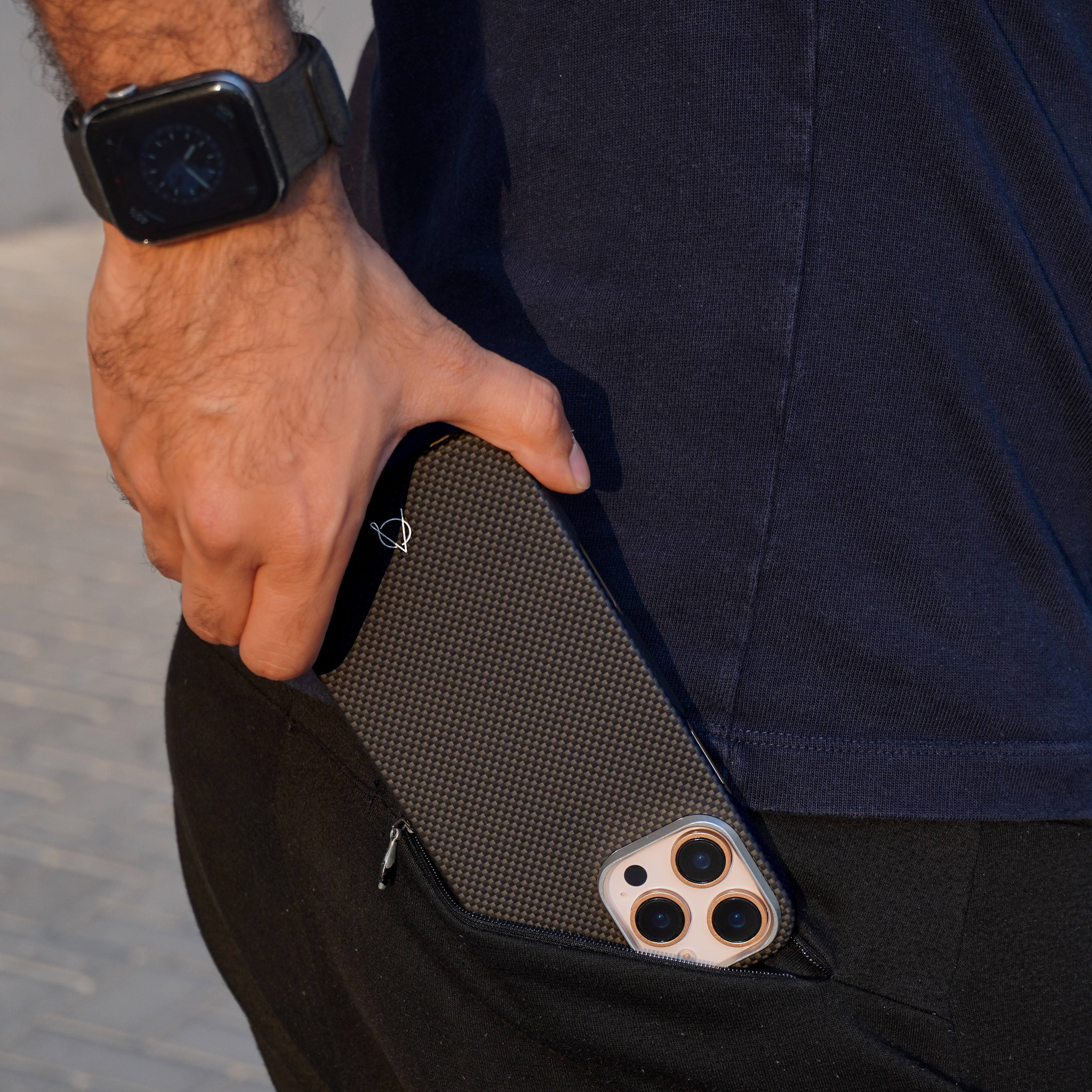 A-Case Aramid Fiber Slim Case For iPhone 16 Pro Max - Desen