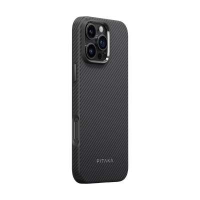 Pitaka Aramid Fiber Military-Grade Protective Case for iPhone 16 Pro - Black/Gray