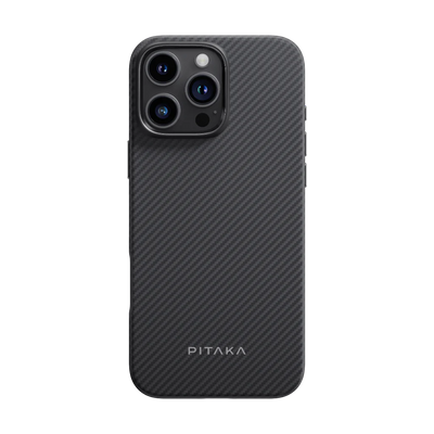 Pitaka Aramid Fiber Military-Grade Protective Case for iPhone 16 Pro - Black/Gray
