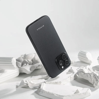 Pitaka Aramid Fiber Military-Grade Protective Case for iPhone 16 Pro - Black/Gray