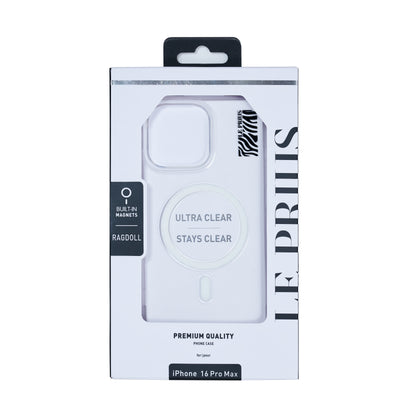 Le Prius Ragdoll Clear Case For iPhone 16 Series - Black