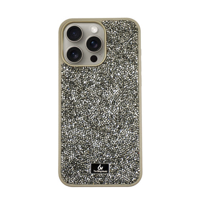 Crystal Studded Phone Case for iPhone 15 pro Max - Black