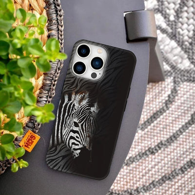 Le Prius Wild Series IMD Printed Case for iPhone 15 Series - Zebra
